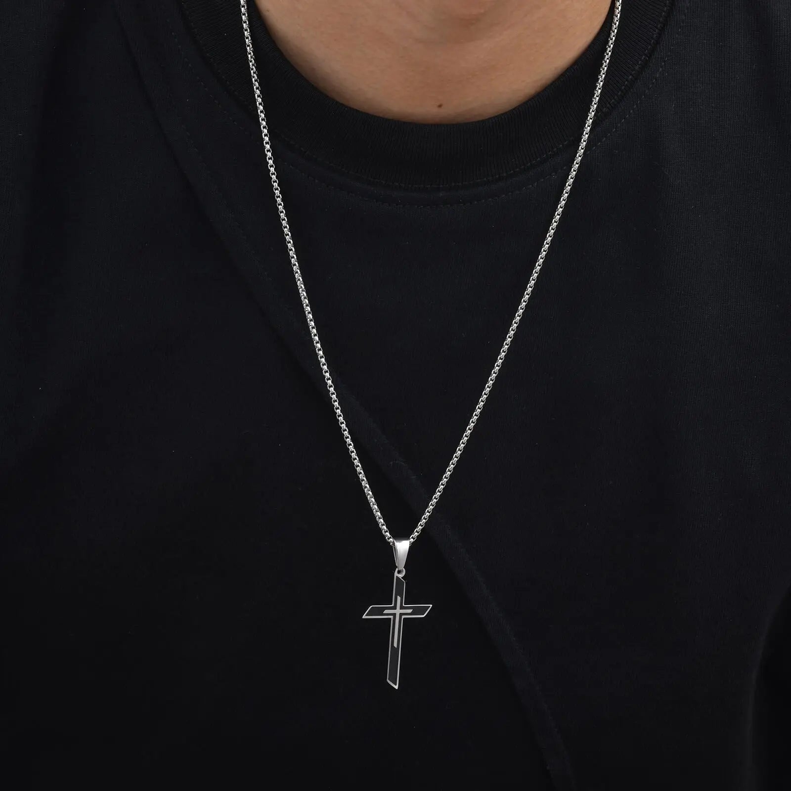 Minimalist Cross Chain Necklace